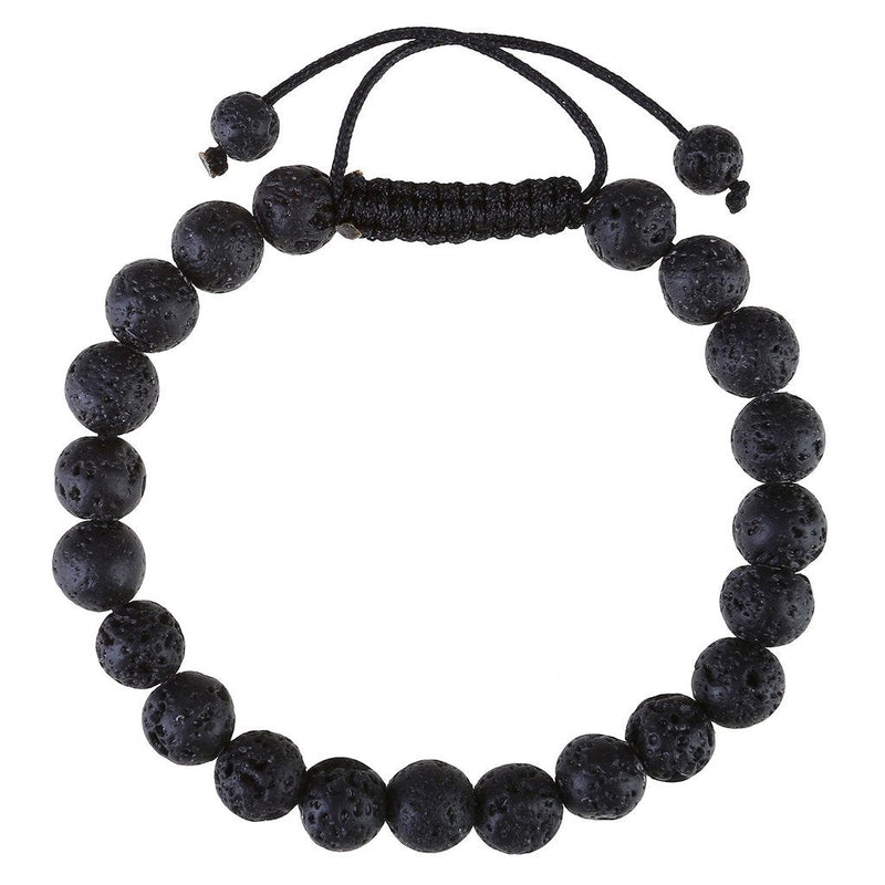 JOVIVI Lava Rock Stone Anxiety Bracelet Women Men Healing Crystal Black Volcanic Stone Worry Beads Aromatherapy Essentail Oil Diffuser Bracelet Jewellery Gifts - NewNest Australia