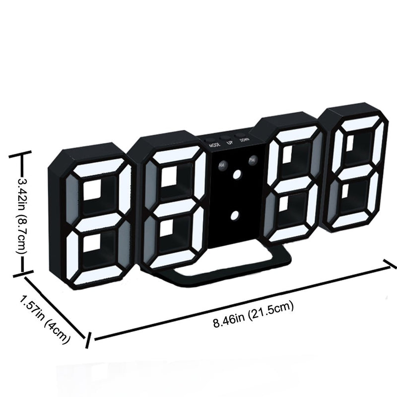 NewNest Australia - EAAGD Electronic LED Digital Alarm Clock [Upgrade Version], Clocks Can Adjust The LED Brightness Automatically in Night (Black/White) Black/White 