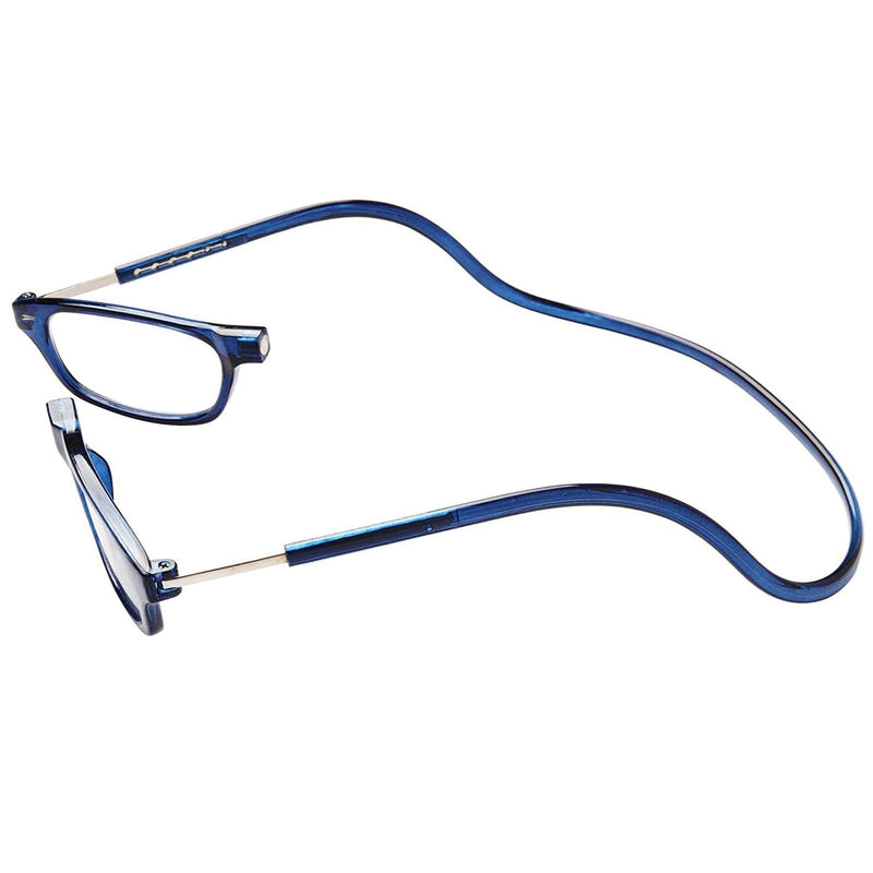 TBOC Reading Glasses Reading Aid for Men and Women - Diopter +2.50 Blue Frame Glasses with Strength Foldable Adjustable Trend Woman Man Senior Magnetic Closure Clip Presbyopia Presbyopia +2.50 Diopter (Pack of 1) - NewNest Australia
