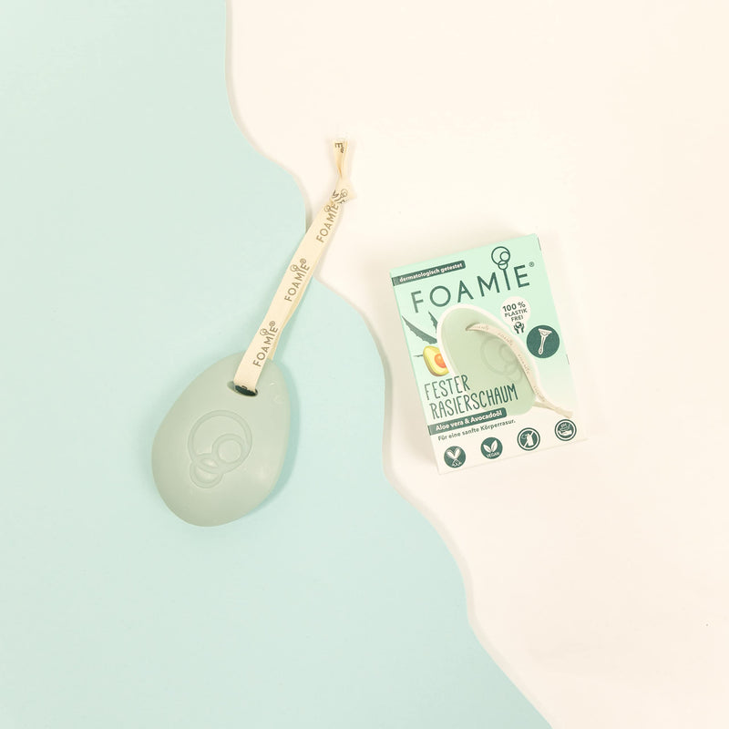 Foamie solid shaving foam for men and women, shaving foam aloe vera & avocado oil for gentle body shaving, nourishing shaving cream to protect the skin during wet shaving - NewNest Australia