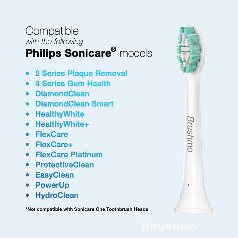 Brushmo Replacement Toothbrush Heads Compatible with Sonicare Electric Toothbrush 8 Pack - NewNest Australia