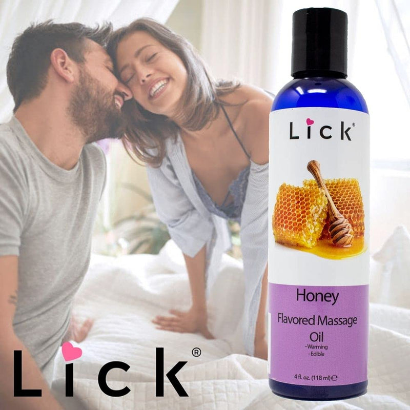 Honey Flavored Massage Oil for Couples – Edible Massaging Lotion with Vitamin E and Sweet Almond and Coconut Oil is Non Sticky and Gentle on Skin – Natural, Relaxing and Vegan Friendly (4 oz) - NewNest Australia