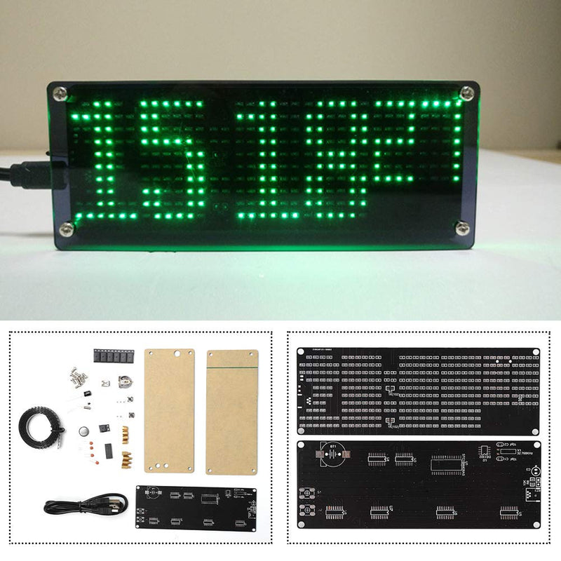 NewNest Australia - Ymiko Digital Clock Kits LED 5V DIY Alarm Clock Kit Dots Module with Temperature Prompt 