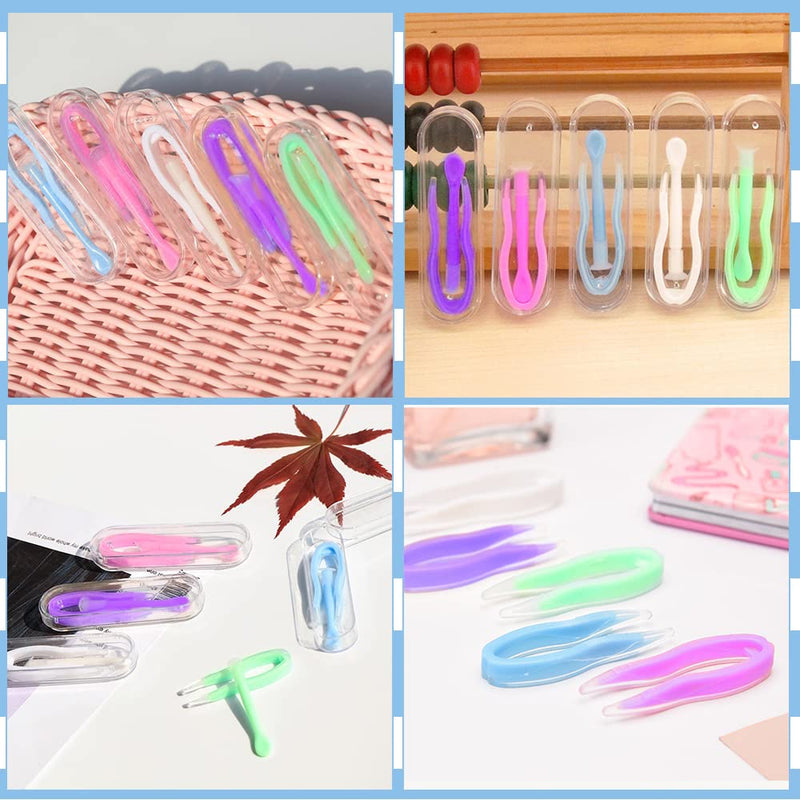 LYTIVAGEN Pack of 10 Contact Lens Tweezers Contact Lens Removal Plastic Contact Lens Remover with Suction Cup Colorful Contact Lens Tweezers - NewNest Australia