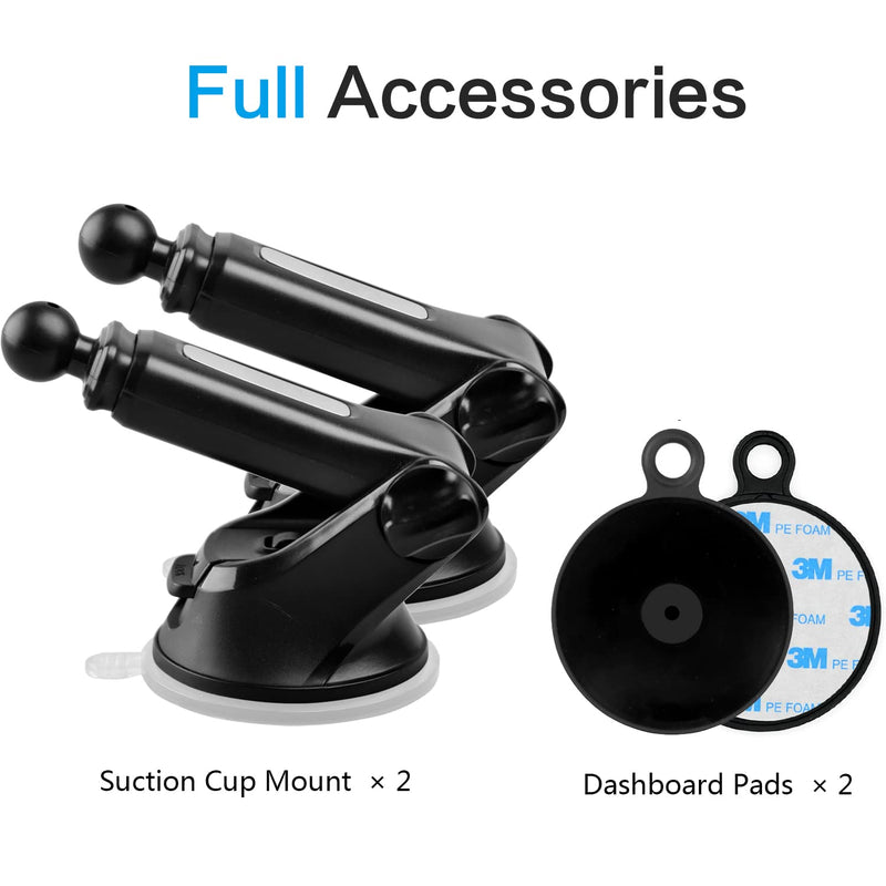 GPS Suction Cup Mount for Garmin [Quick Telescopic Extension Arm] (Set of 2), 1Zero GPS Dashboard Mount Dash Windshield Window Car Holder for Garmin Nuvi RV Dezl Drive Drivesmart Driveassist and More - NewNest Australia