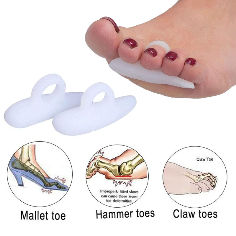Footsihome 12 Pack Hammer Toe Cushion Hammer Toe Gel Crest Correction and Straightener Soft Gel Pads Splints for Curly Curved Claw and Hammer Toe Relief - NewNest Australia