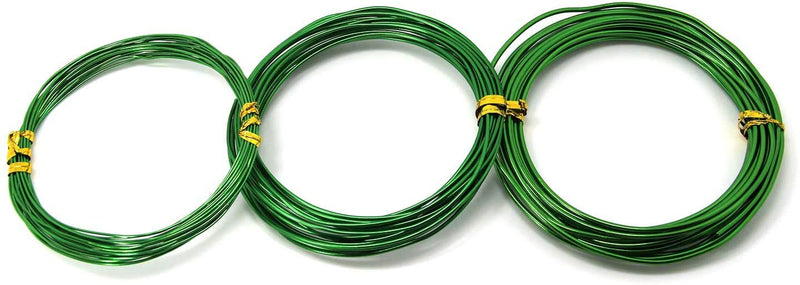 YOURSEE 9 Rolls Bonsai Wires, Anodized Aluminum Bonsai Training Wire with 3 Colors (Black, Brown, Green) and 3 Sizes (1.0 mm, 1.5 mm, 2.0 mm), Total 147 Feet black,green,brown - NewNest Australia