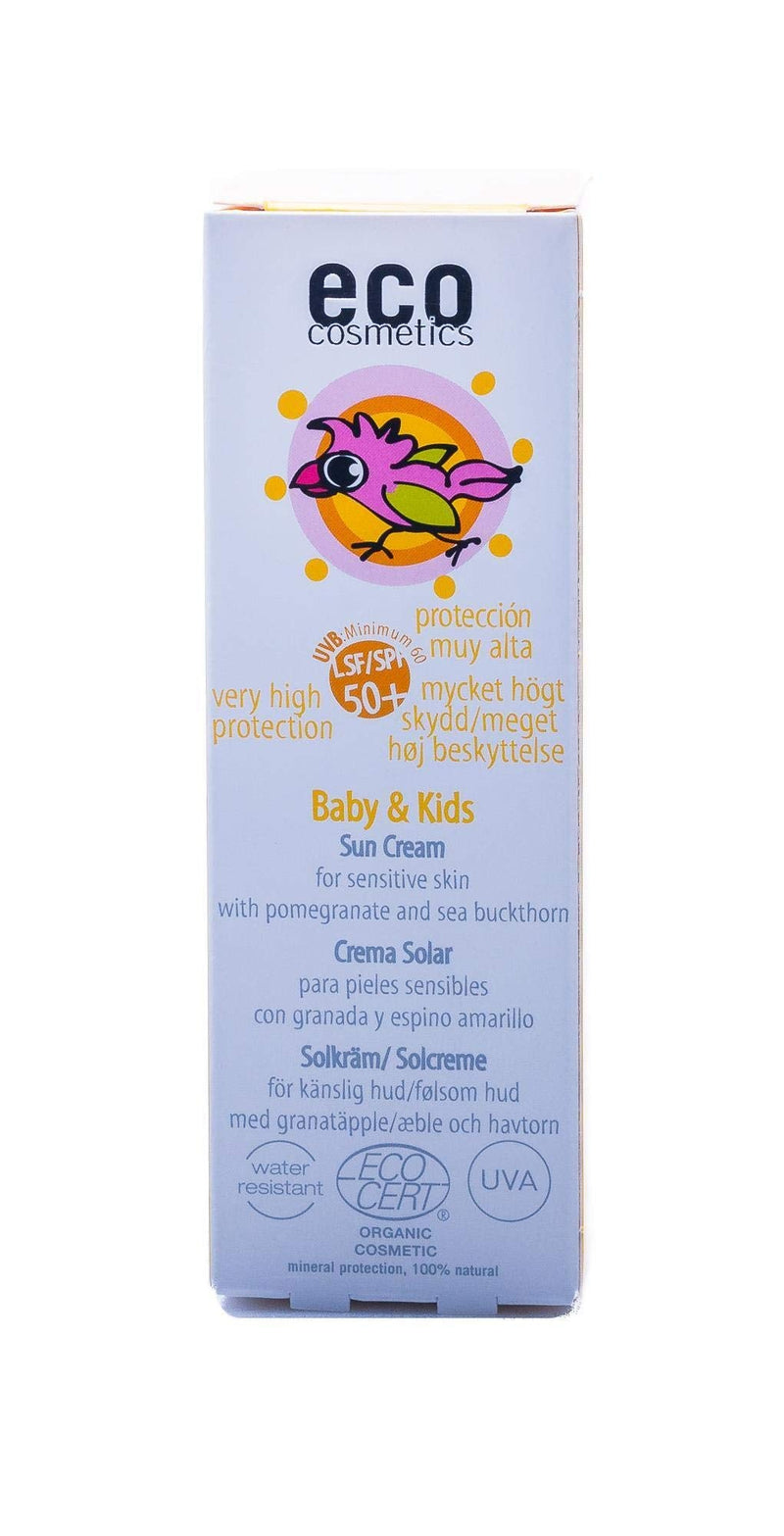 eco cosmetics Baby sun cream SPF50+, waterproof, vegan, without microplastics, natural cosmetics for face and body, 1 x 50ml 50 ml (pack of 1) - NewNest Australia