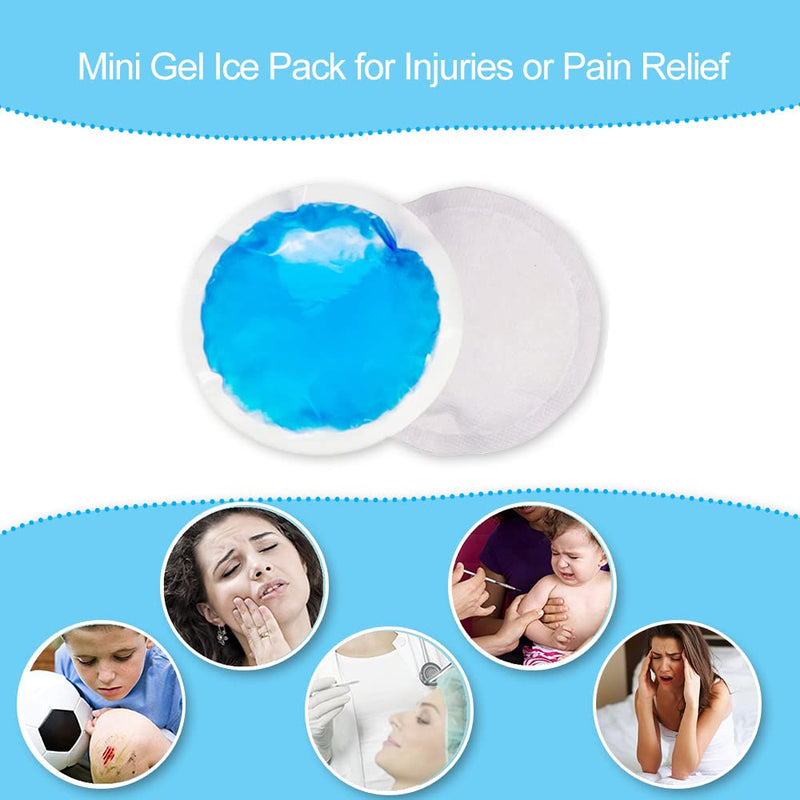 Small Gel Ice Packs 5 Pcs Flexible Reusable Cooling Pad w/ Cloth Backing Heat or Ice Therapy Hot Cold Pack for Tired Eyes, Breastfeeding, Wisdom Teeth, Kids Injuries, Sinus Relief, Muscle & Joint Pain 4'' x 4''-5 Packs - NewNest Australia