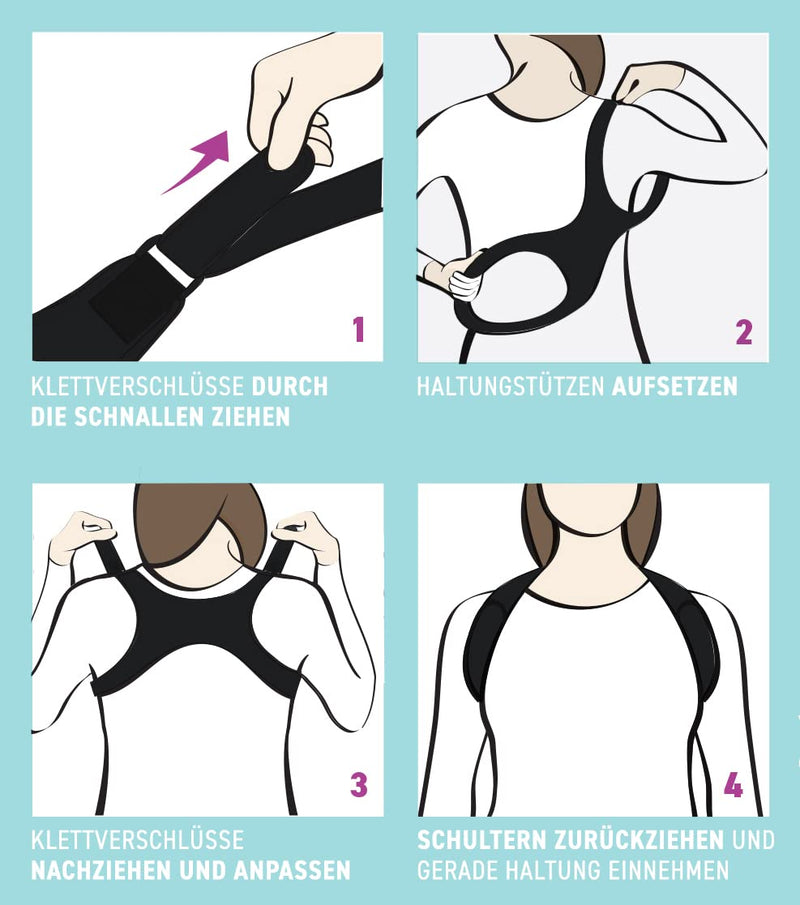 Back Bodyguard Posture Correction ‚ Innovative Back Holder For An Upright Posture ‚ Inconspicuous Back Support With Maximum Comfort ‚ Includes Storage Bag - Back Stabilizer M - NewNest Australia