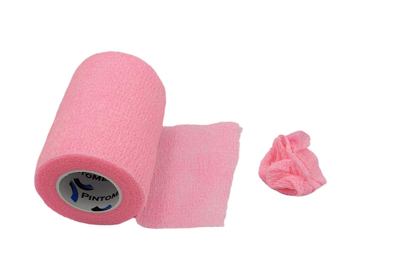 Pintomed Self-Adhesive Bandage Stretched - 10 X Pink Bandages Rolls - 7.5 Cm X 4.5 M Cohesive Bandage Bandage Fixation Bandage Self-Adhesive Health Plaster Sports Tape Piece For Wrist Leg Arm Vet Wrap - NewNest Australia