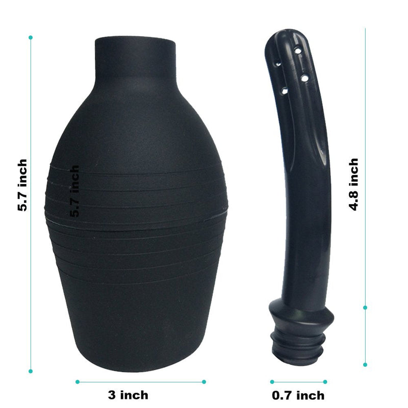 Abyclean Anal Douche Enema Bulb Vaginal Douche Enema Cleaner for Women’s or Man’s Health (310ml Black) 310ml - NewNest Australia