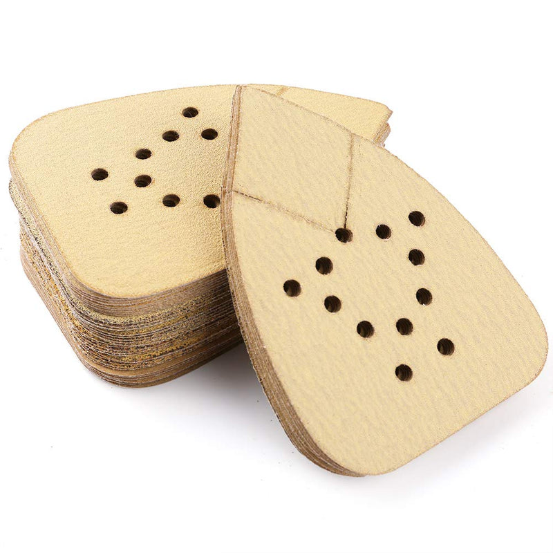 LotFancy Sanding Pads for Black and Decker Mouse Sanders, 50PCS 60 80 120 150 220 Grit Sandpaper Sheets Assortment - Hook and Loop Detail Palm Sander Sand Paper, 12 Holes - NewNest Australia