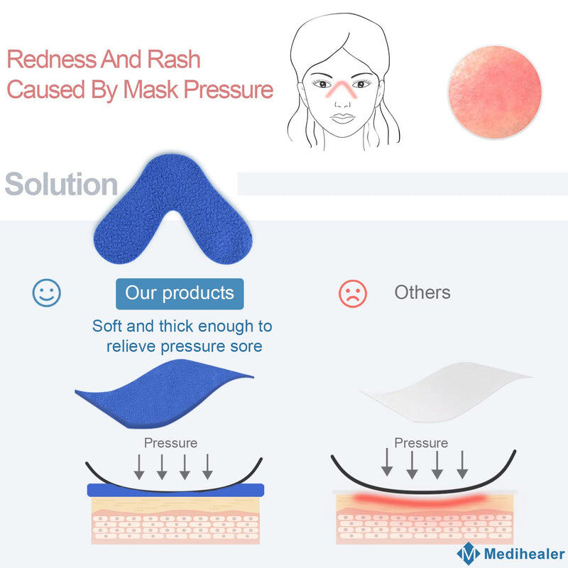 12 Pack CPAP Nose Pads- Comfort Nose Pad for Avoiding Leaks, Red Mark, Pressure on Nose Bridge, Can Be Trimmed to Fit Most Masks , Great Value Supplies by Medihealer. - NewNest Australia