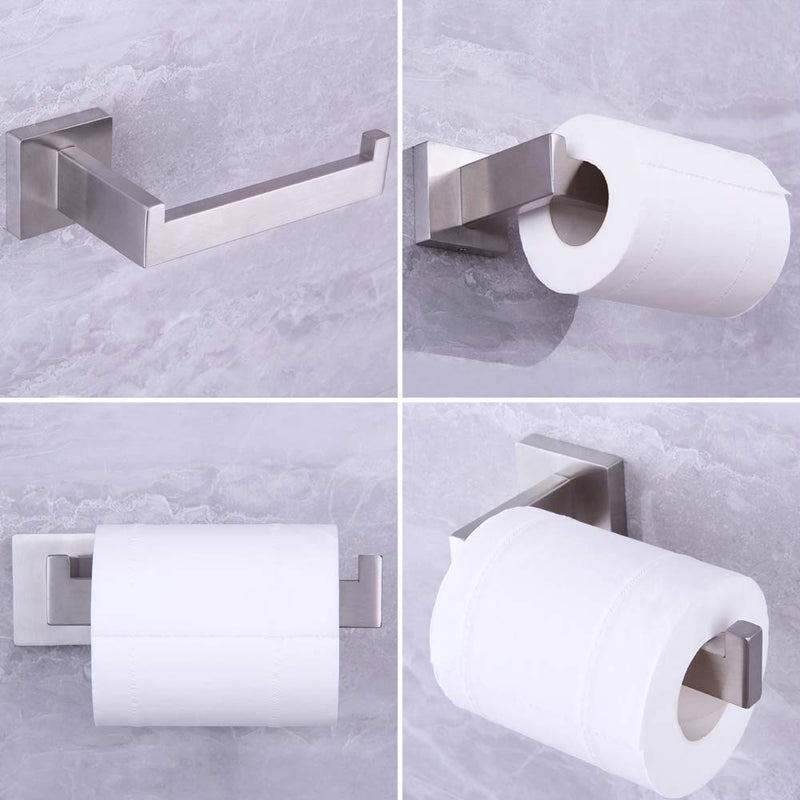 3-Pieces Bathroom Accessories Kit Bathroom Hardware Set Brushed Stainless Steel Wall Mounted - Includes Towel Ring, Toilet Paper Holder, Robe Towel Hooks - NewNest Australia