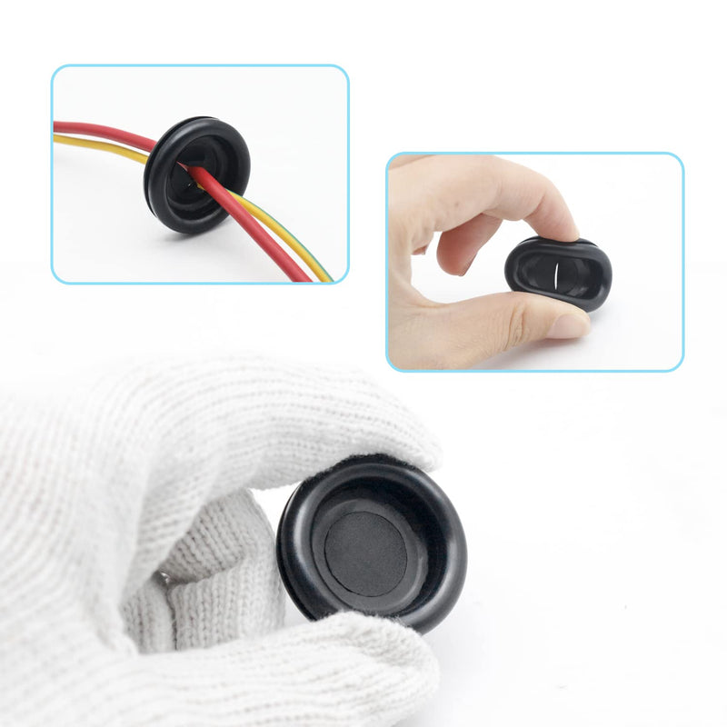 Vrupin 188 Pcs Rubber Grommets Kit - Rubber Washers for Wiring - 10 Different Sizes(1/4", 5/16", 3/8", 7/16", 1/2", 5/8", 7/8", 1" Inch) - NewNest Australia