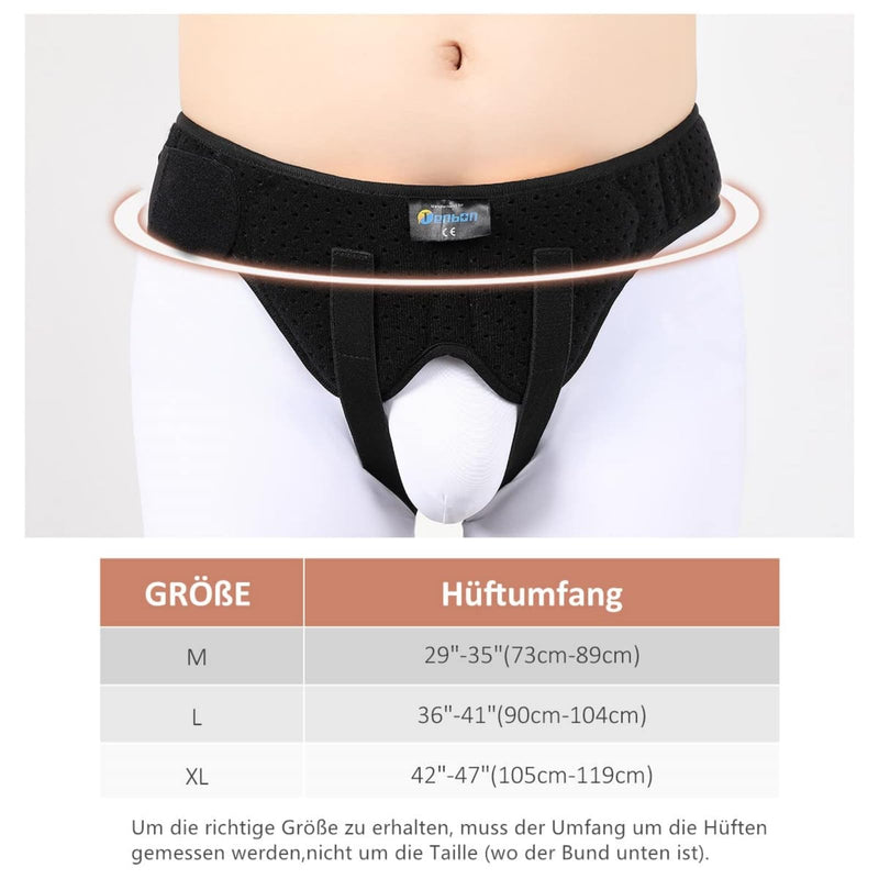 Tenbon Inguinal Hernia Belt for Men and Women Flexible Adjustable Inguinal Hernia Belt Inguinal Hernia (L) L - NewNest Australia