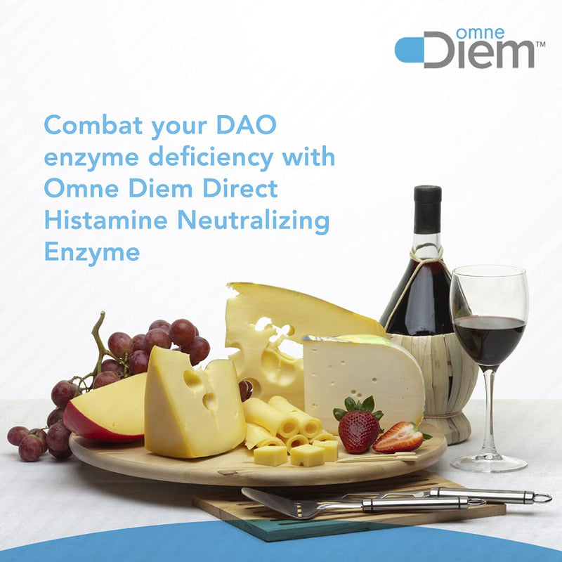 Omne Diem DAO 20,000 HDU - 60 Caps - Histamine Neutralizing Enzyme - No More Red Wine Headaches - Relieve Histamine Intolerance with Diamine Oxidase - Defend Against Allergy-Like Reactions - NewNest Australia