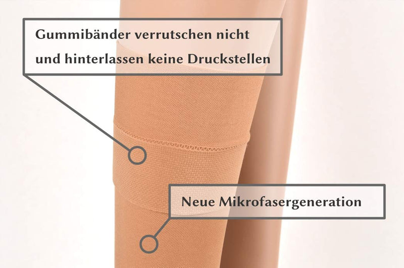 23-32 Mmhg Assistica Medical Compression Stockings, Class 2, Replacement Stockings/Alternative To Orthopedic Stockings From The Medical Shop, Knee Socks With Lace (158-170 Cm/Medium, Beige) - NewNest Australia
