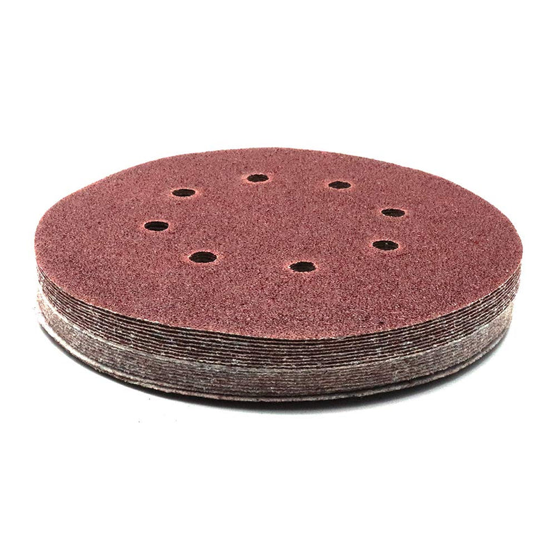 Rannb 40 Grit Sanding Discs Hook and Loop Sandpaper 7 Inch Dia 8 Hole- Pack of 20 - NewNest Australia