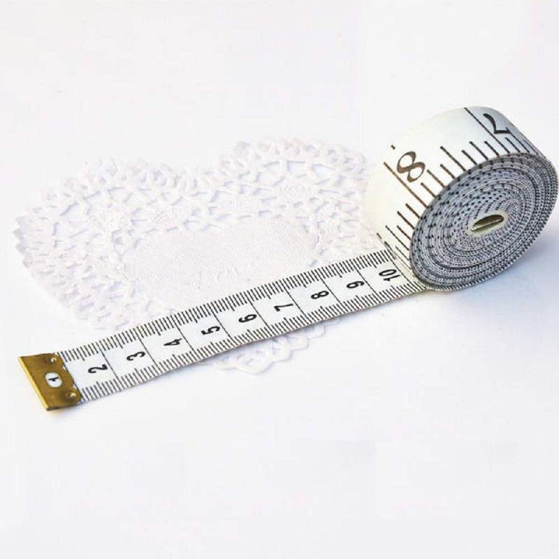 Soft Tape Measure Double Scale Body Sewing Flexible Ruler for Weight Loss Medical Body Measurement Sewing Tailor Craft Vinyl Ruler, Has Centimetre Scale on Reverse Side 60-inch（White） - NewNest Australia