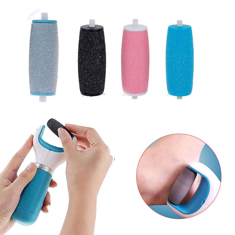 Replacement Roller Refill Heads Extra Coarse Pedicure Callus Remover Compatible With Amope Pedi Perfect Electronic Pedicure Foot Files Smoothers Black 4 Pack - NewNest Australia
