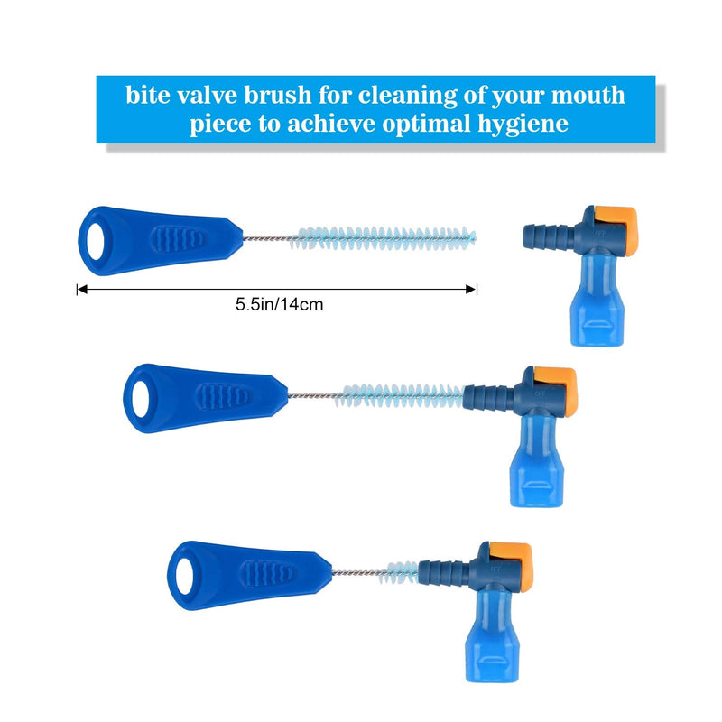 TAGVO Hydration Bladder Cleaning Kit for Universal Water Reservoir, 4 in 1 Cleaner Set-Flexible Long Brush for Hose, Small Brush for Bite Valve, Big Brush for Bladder & Collapsible Hanger for Drying - NewNest Australia