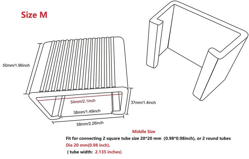 SUQ I OME Pack of 10 Outdoor Patio Rattan Wicker Furniture Sectional Sofa Chair Alignment Fasteners Sofa Clips Connectors for Rattan Furniture Garden Sofa(2.13 inch,M) 2.13 inch,M - NewNest Australia