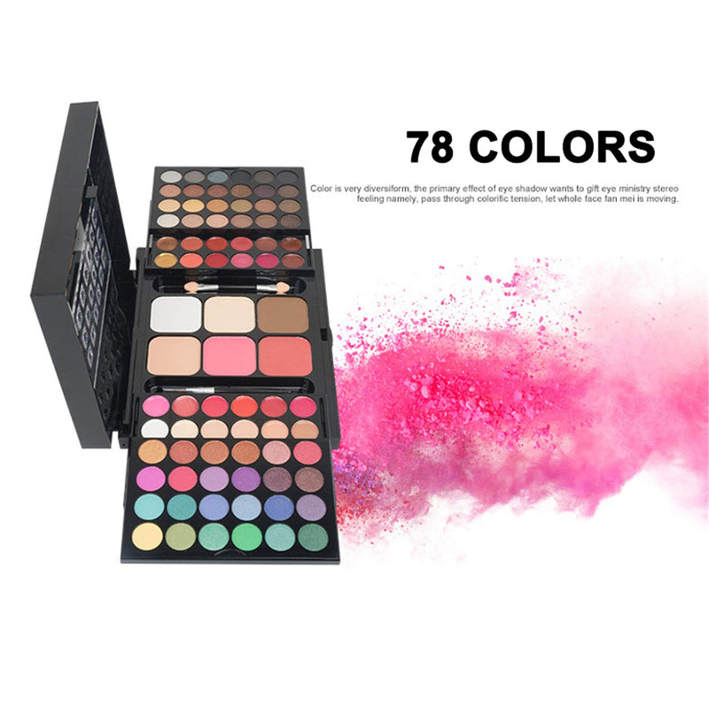 FantasyDay Holiday Gift Set 78 Colors All In One Makeup Palette Kit - 48 Colours Highly Pigmented Nudes Matte Warm Natural Eyeshadow Pallet with 18 Lipstick, 6 Concealer, 3 Blusher, 3 Shading Powder #96 - NewNest Australia