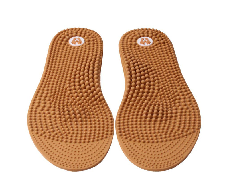 Revs - Reflexology Massage Insoles - For Plantar Fasciitis and Foot Pain -Scientifically Designed - Keep Feet Warm, Relieve Pain & Pressure, Remove Aches & Pains From Tired Feet and Legs - Cut to Size 3-5 Beige - NewNest Australia