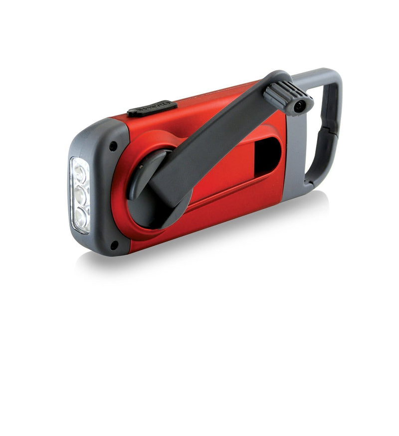 Eton - ARCCR100R_SNG American Red Cross Clipray Crank-Powered, Clip-On Flashlight & Smartphone Charger, Red Red Single - NewNest Australia