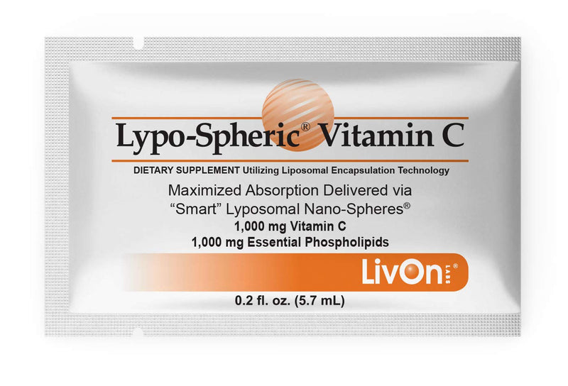 Lypo–Spheric Vitamin C – 30 Packets – 1,000 mg Vitamin C & 1,000 mg Essential Phospholipids Per Packet – Liposome Encapsulated for Improved Absorption – 100% Non–GMO - NewNest Australia