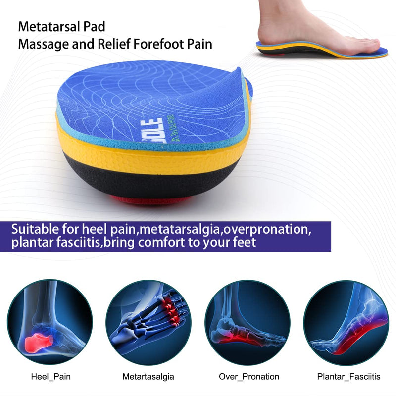 VALsole Orthotic Insole,Arch SupportFor Insole,Plantar FasciitisInsole,for OverPronation,Flat Feet,Metatarsalgia,Heel Pain, Insoles for Men and Women,Blue (UK 10-29cm, Blue-V227) UK 10-29cm - NewNest Australia