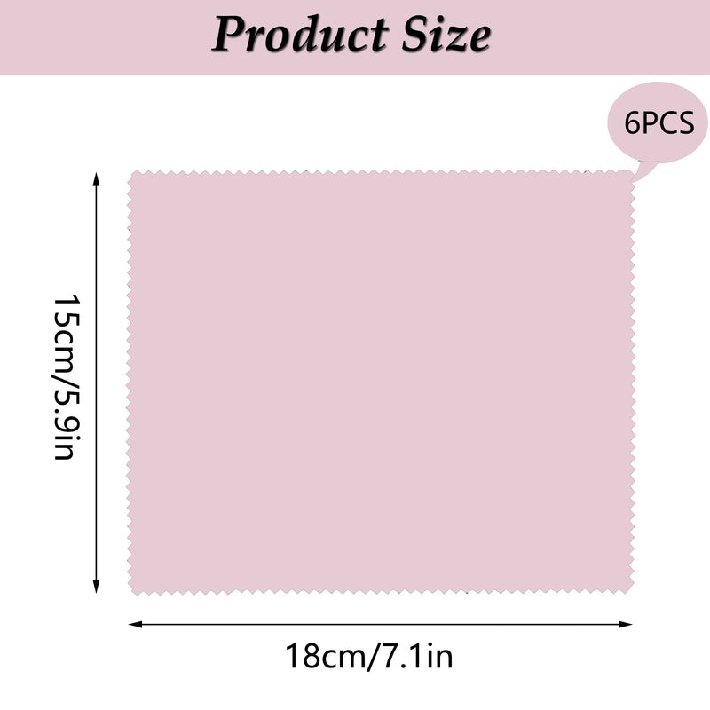 Glasses cleaning cloth microfiber glasses cleaning cloths screen cleaner cloths for glasses, screens, tablets, glasses, pack of 6 (15 x 18 cm), (pink) pink - NewNest Australia