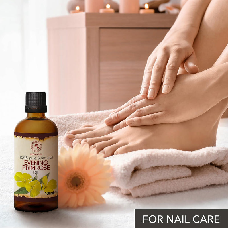 Evening Primrose Oil 100 Ml ‚ Oenothera Biennis Oil ‚ Cold Pressed & Refined ‚ 100% Pure & Natural ‚ Best Care For Face ‚ Body ‚ Massage ‚ Wellness ‚ Cosmetics ‚ Glass Bottle - NewNest Australia