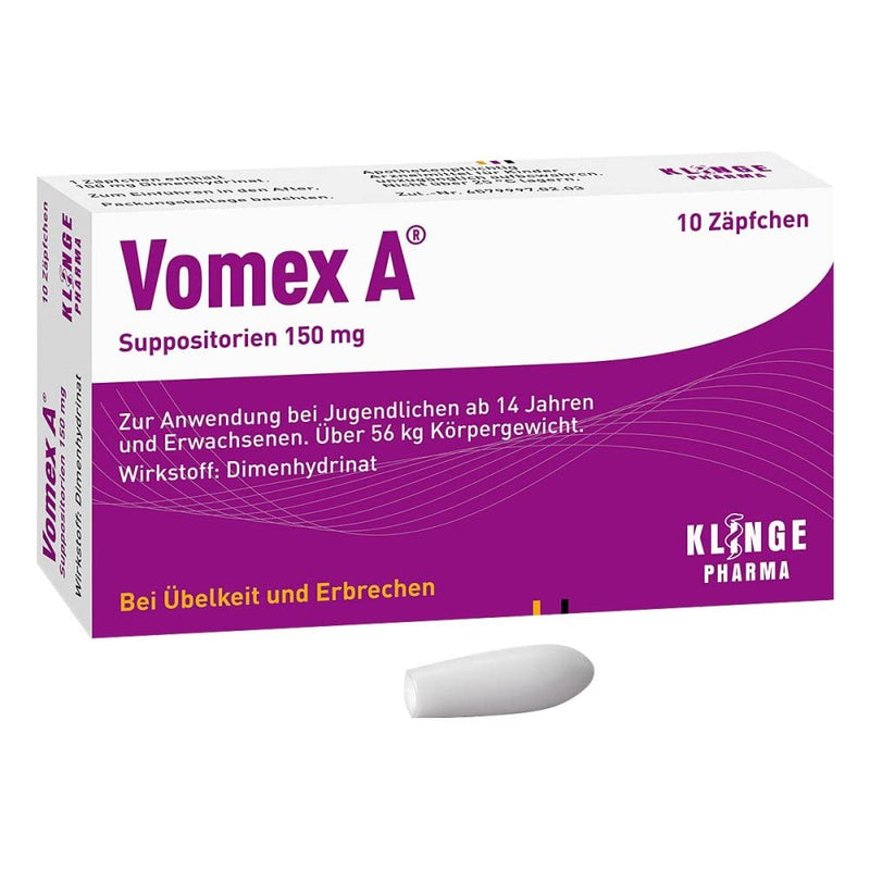 Vomex A suppositories 150 mg, 10 suppositories - NewNest Australia