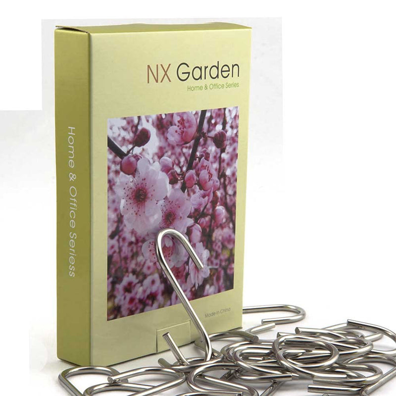 NewNest Australia - NXG 30 Pack 2.5 Inch Nickel Plated Stainless Steel S Hook S Shape Durable Hanging Hooks for Kitchen, Bathroom, Closet, Work Place, Office 2.5inch 