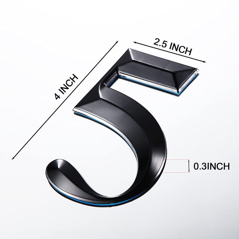 4 Inch House Numbers 3D Door Mailbox Numbers 0-9 Self Adhesive House Door Numbers House Street Address Numbers Stickers for House, Apartment, Office, Hotel Room, Mailbox Signs (4 x 2.5 Inches, Black) 4 x 2.5 Inches - NewNest Australia