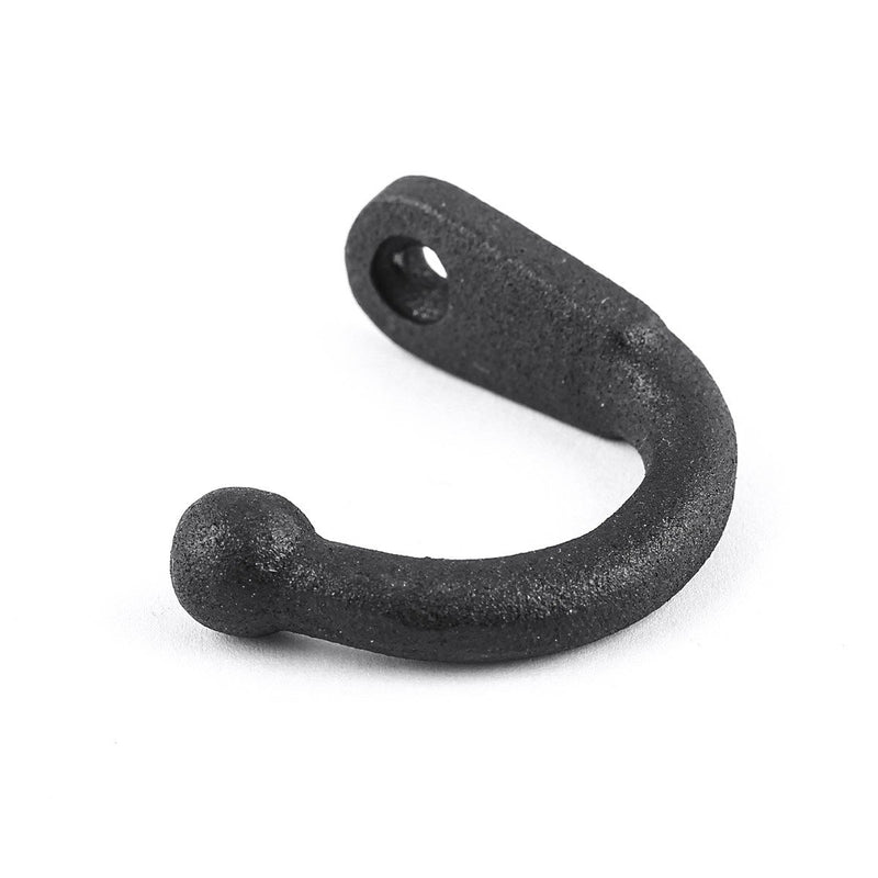 NewNest Australia - Renovator's Supply Coat Hook Wall Mounted Black Cast Iron 2 Inch Proj 