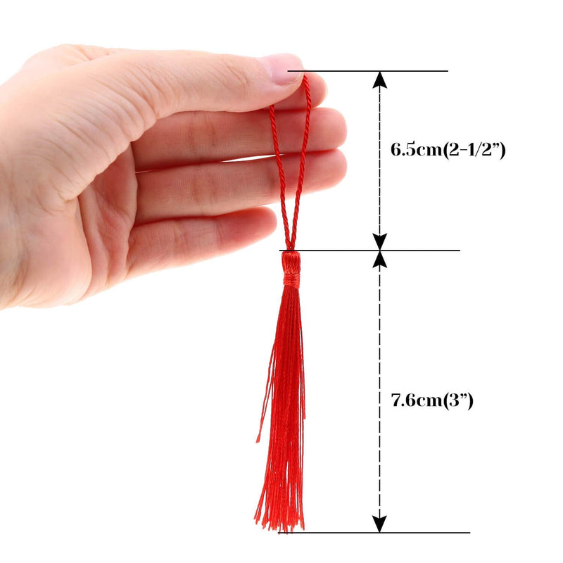 Tassels, Cridoz 120Pcs Bookmark Tassels Silky Handmade Soft Craft Mini Tassels with Loops for Bookmarks, Crafts and Jewelry Making, 30 Colors - NewNest Australia