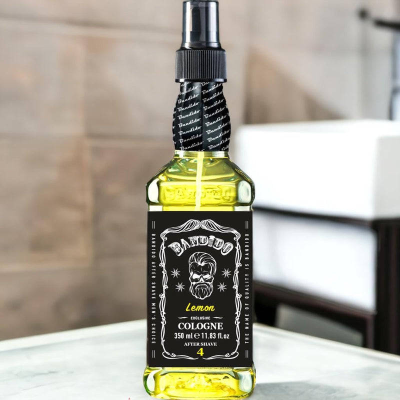 Bandido Aftershave Men's Lemon 350ml Scented Water Aftershave for Men Refreshes Cools Long-lasting Fragrance Prevents Razor Burn Kolonya Care After Shave (Lemon, 350ml) 350 ml (Pack of 1) - NewNest Australia