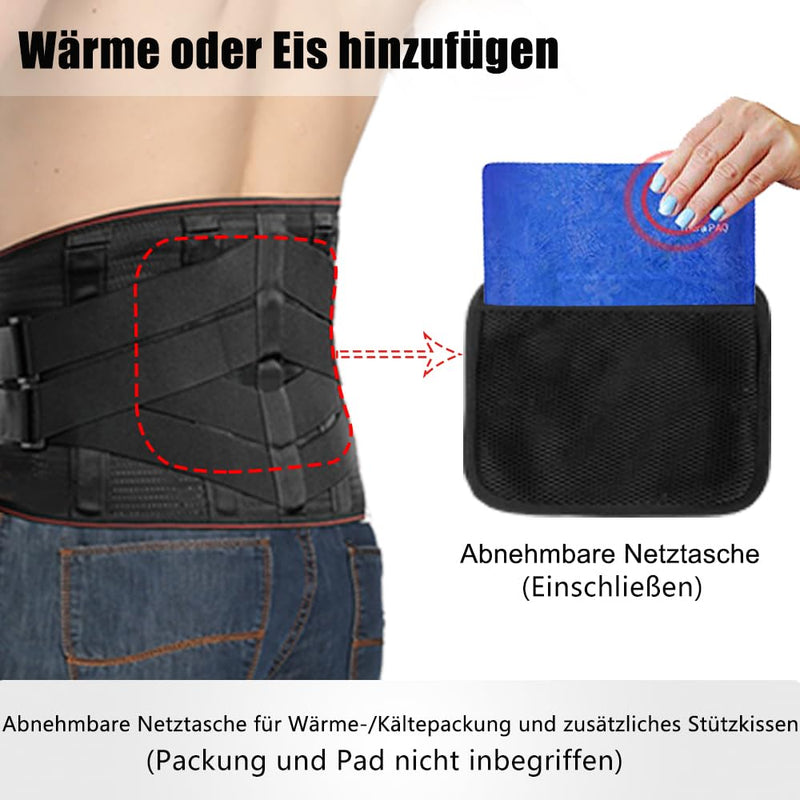 Back Support, Lumbar Support, Back Belt For Men And Women, Adjustable Back Support Belt With Support Struts To Prevent Or Relieve Lower Pain, Scoliosis, Sciatica (Black, Xl) - NewNest Australia