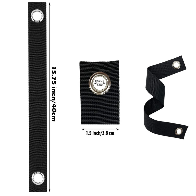 12 Pack Tree Straps with Grommets for Staking - 15.75" Tree and Plant Supports for Saplings and Newly Planted Plants Black - NewNest Australia
