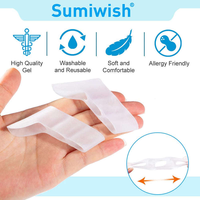 Sumiwish [10x] Toe Separator Silicone, Small Toe Separator & Protector for Overlapping Toes, Relief Small Toe Pressure and Pain... White - NewNest Australia
