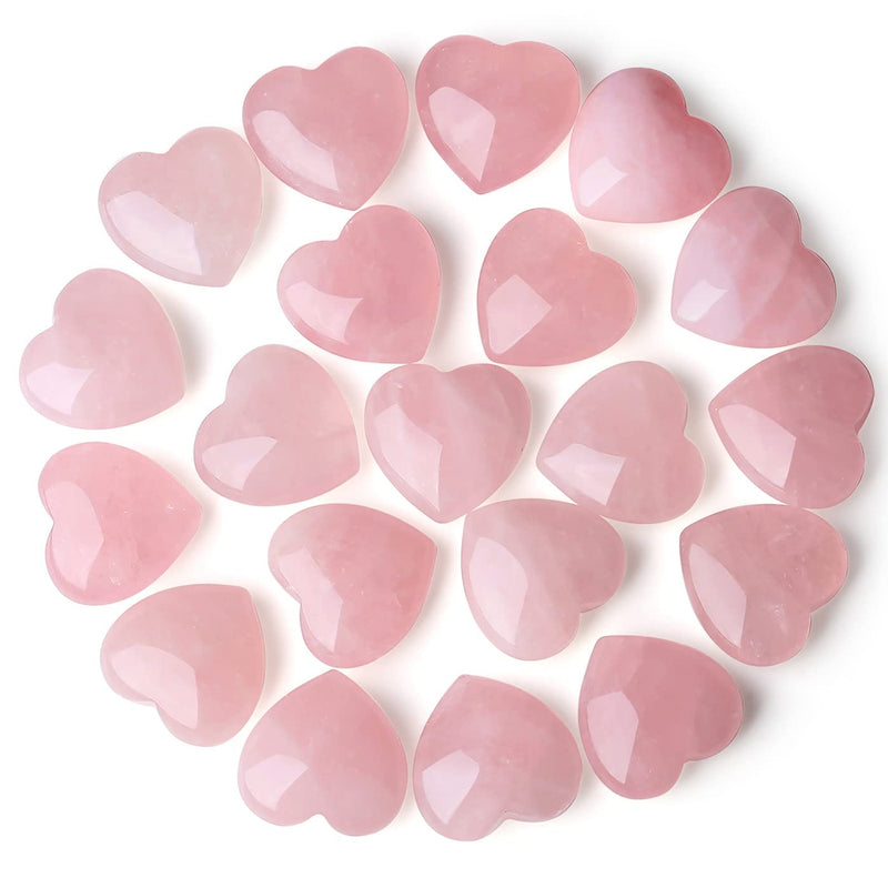XIANNVXI 10Pcs Rose Quartz Natural Healing Crystals Heart Stones Set Polished Love Palm Pocket Stones Gemstones for Reiki Decor Crystal Beginners Mothers Day Gifts Pink - Rose Quartz - NewNest Australia