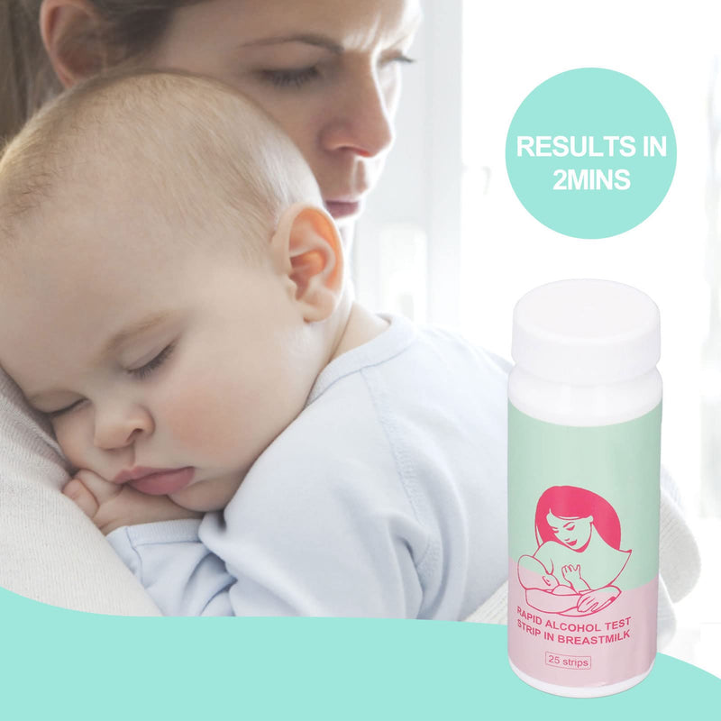 Milkscreen Test Strips, 25 Piece Breast Milk Test Strips, Accurate Quick Results in 2 Minutes, Breast Milk Detection Strips with Bottle for Testing Breastfeeding Mothers - NewNest Australia