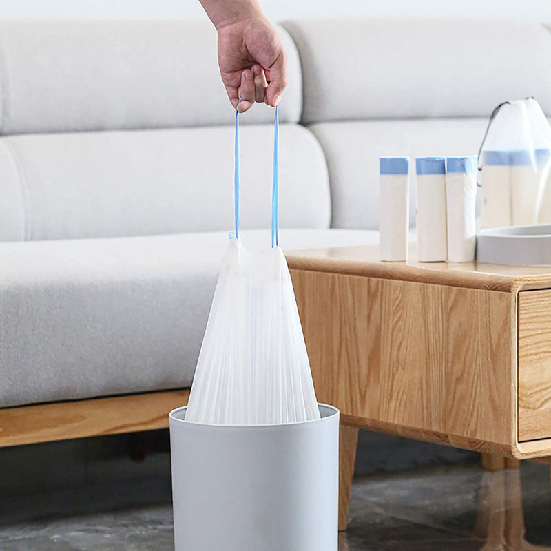 Charmount 4 Gallon Trash Bags - Drawstring 4 Gallon Garbage Bags for Bathroom, Kitchen, Bedroom, Office, 60 Count (Upgraded - Easy to Separate) - NewNest Australia