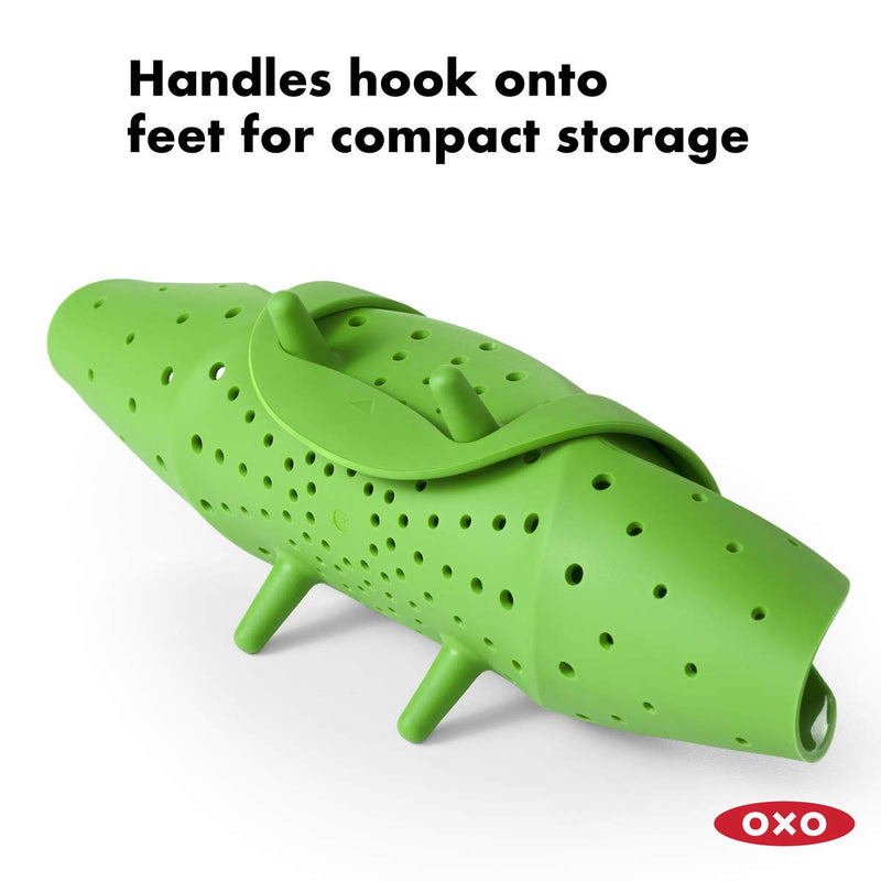 NewNest Australia - OXO Good Grips Silicone Steamer, Green Steamer Basket 