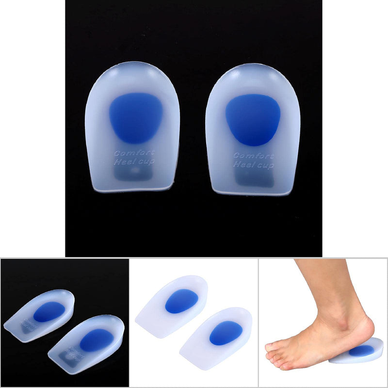 Heel Pads, 1 Pair Silicone Gel Heel Cup Cushion Plantillas Fascitis Plantar Pain Relief Insole Pad 2 Sizes With Soft Silicone Material For Women Men At Home (L 39-46) - NewNest Australia