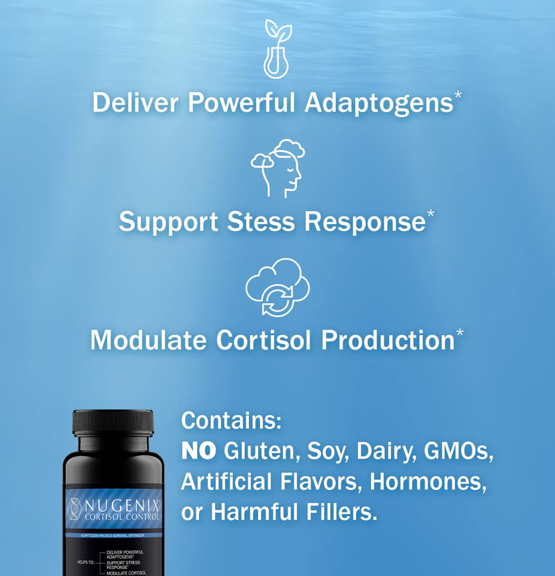 Nugenix Cortisol Control - Cortisol Manager and Adrenal Support Supplement for Men, 60 Capsules - NewNest Australia